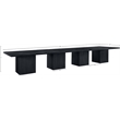Meridian Furniture Belinda Black Solid Wood and Oak Veneer Modular Dining Table