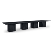 Meridian Furniture Belinda Black Solid Wood and Oak Veneer Modular Dining Table