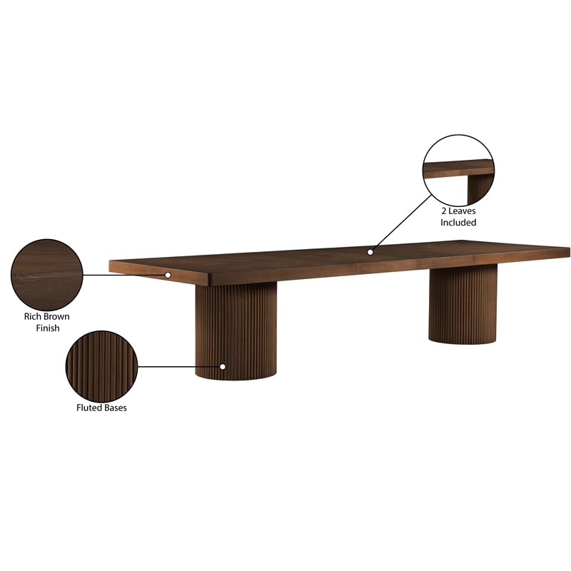 Meridian Furniture Belinda Brown Acacia  with Veneer Dining Table