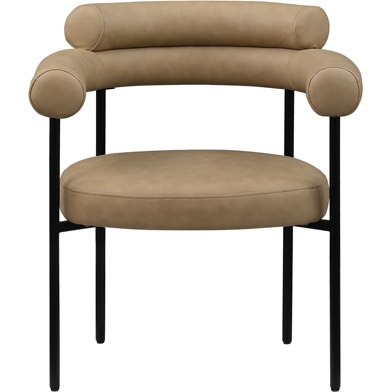 Meridian Furniture Blake Tan Vegan Leather Dining Chair (Set of 2)