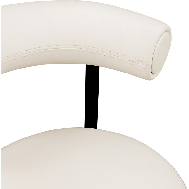 Meridian Furniture Bordeaux Cream Vegan Leather Counter Stool (Set of 2)