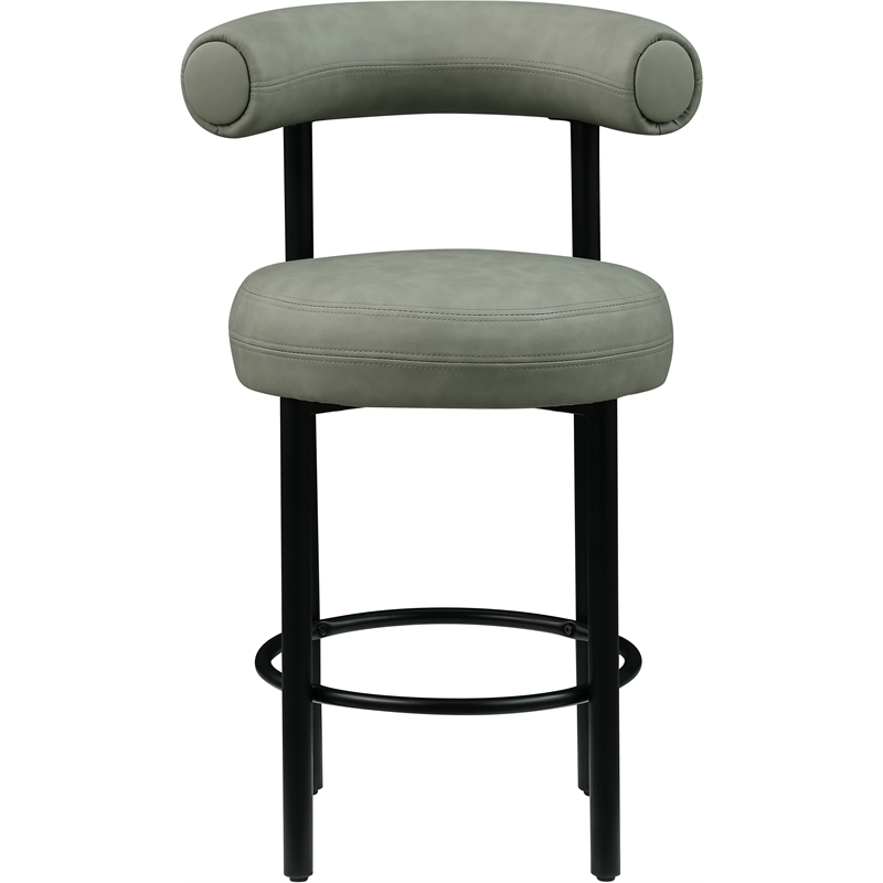 Meridian Furniture Bordeaux Green Vegan Leather Counter Stool (Set of 2)