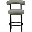 Meridian Furniture Bordeaux Green Vegan Leather Counter Stool (Set of 2)