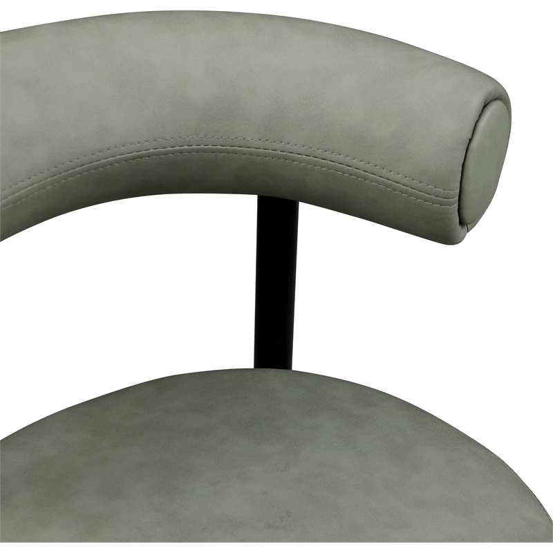 Meridian Furniture Bordeaux Green Vegan Leather Counter Stool (Set of 2)