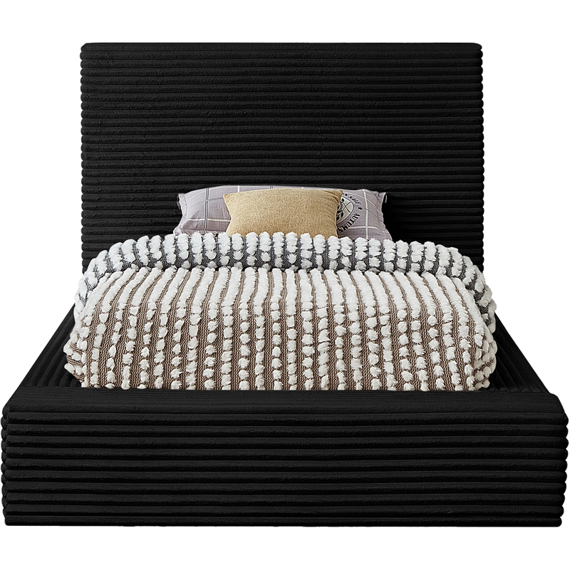 Meridian Furniture Dexter Black Corduroy Twin Bed