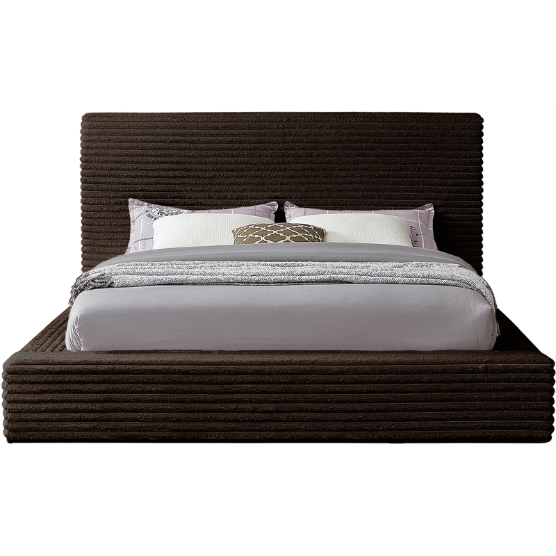 Meridian Furniture Dexter Brown Corduroy King Bed