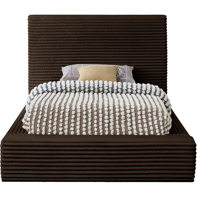Meridian Furniture Dexter Brown Corduroy Twin Bed