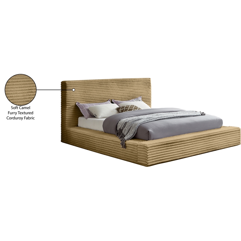 Meridian Furniture Dexter Camel Corduroy Full Bed