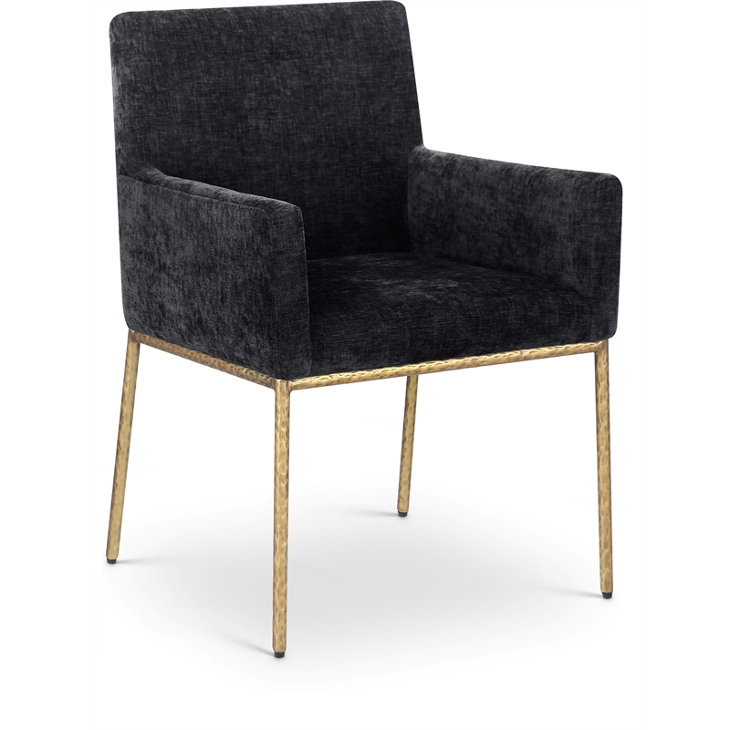 Meridian Furniture Reeves Black Chenille Fabric Dining Chair (Set of 2)