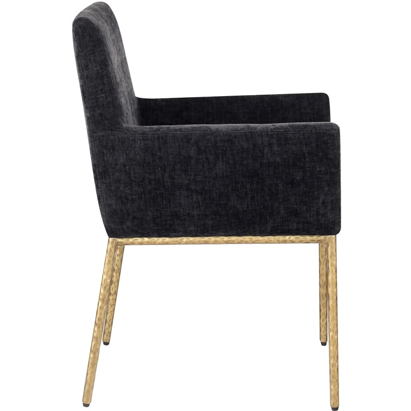 Meridian Furniture Reeves Black Chenille Fabric Dining Chair (Set of 2)