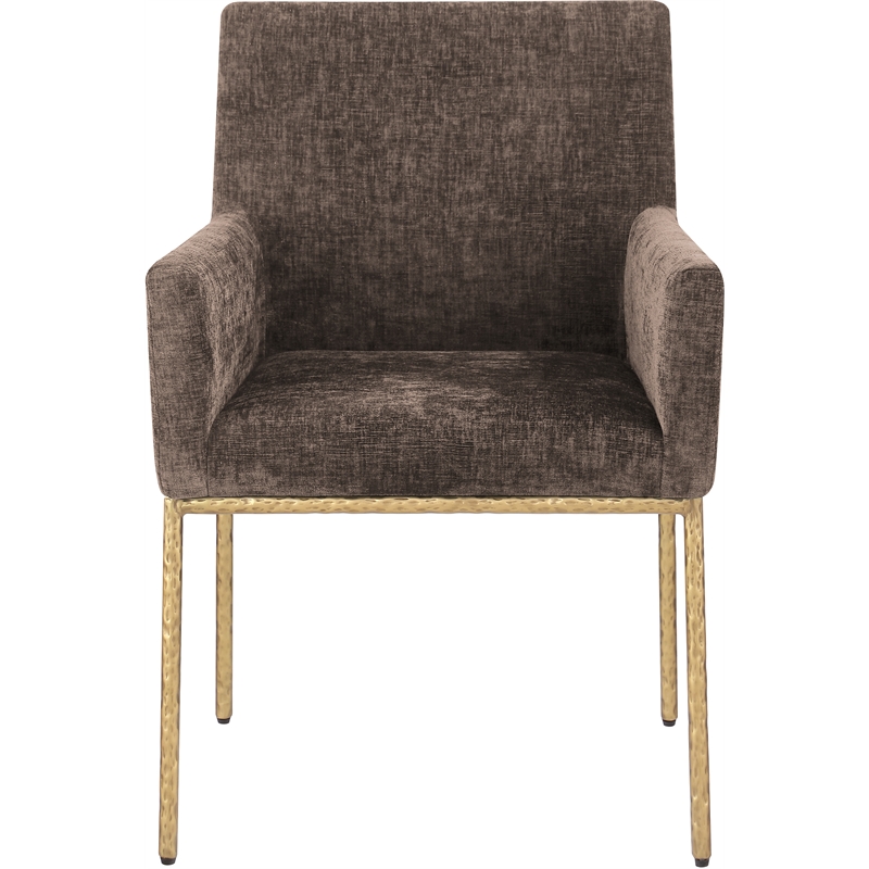 Meridian Furniture Reeves Brown Chenille Fabric Dining Chair (Set of 2)