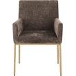 Meridian Furniture Reeves Brown Chenille Fabric Dining Chair (Set of 2)