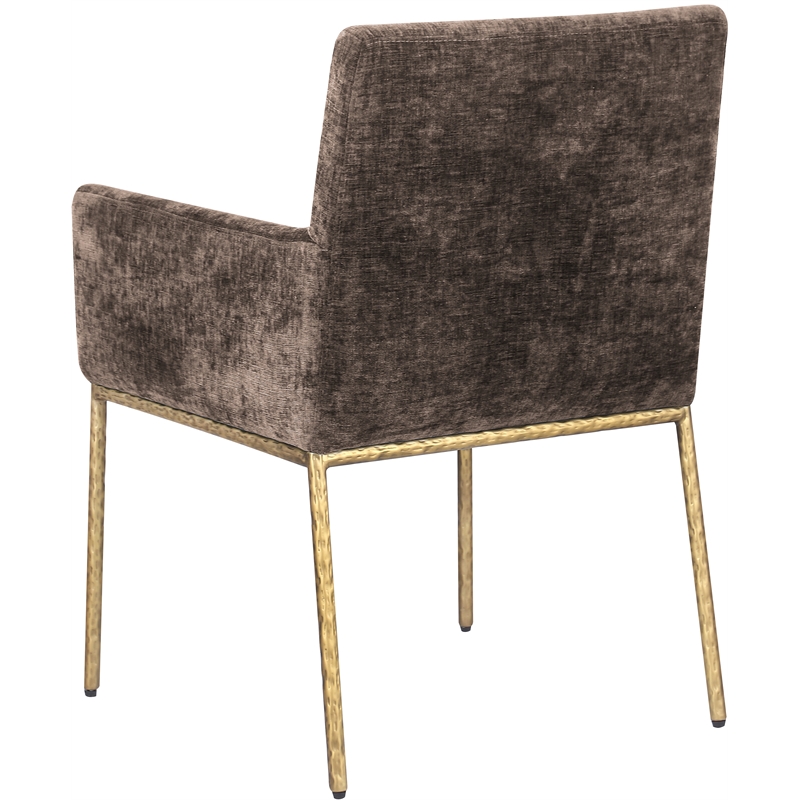 Meridian Furniture Reeves Brown Chenille Fabric Dining Chair (Set of 2)