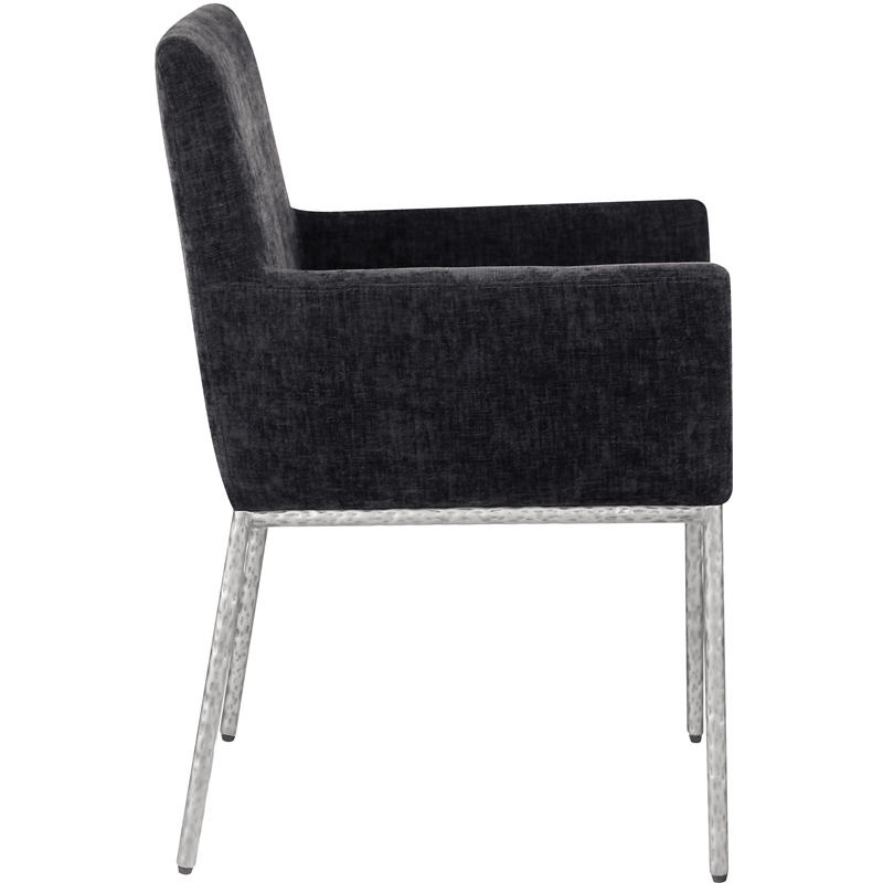 Meridian Furniture Reeves Black Chenille Fabric Dining Chair (Set of 2)