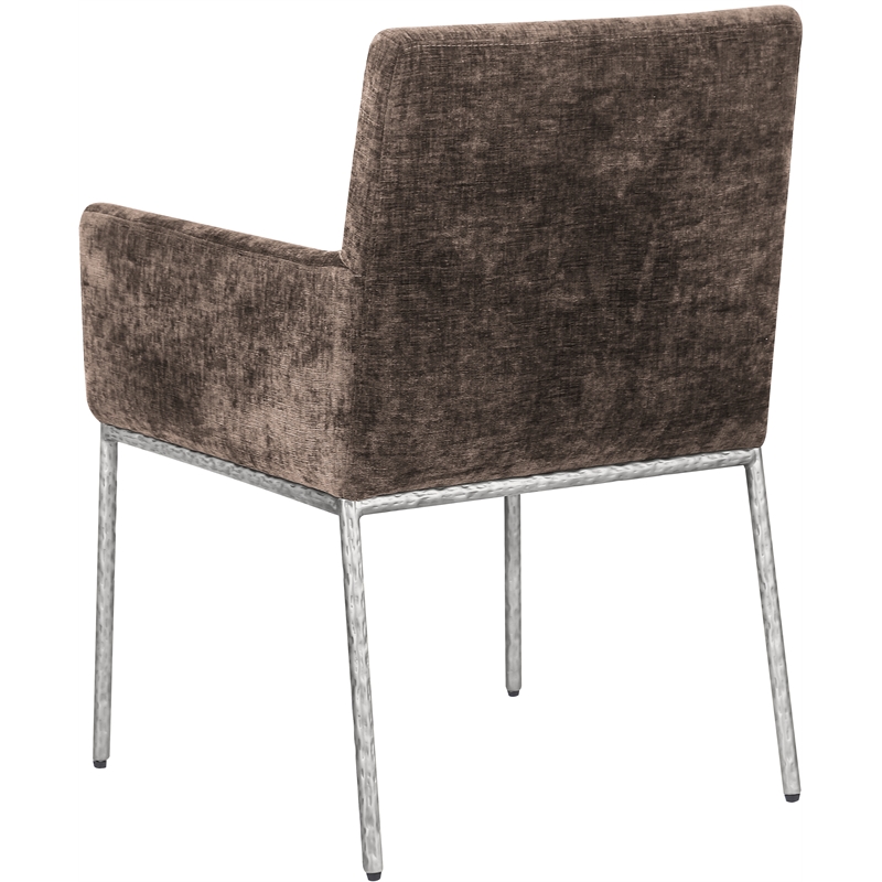 Meridian Furniture Reeves Brown Chenille Fabric Dining Chair (Set of 2)