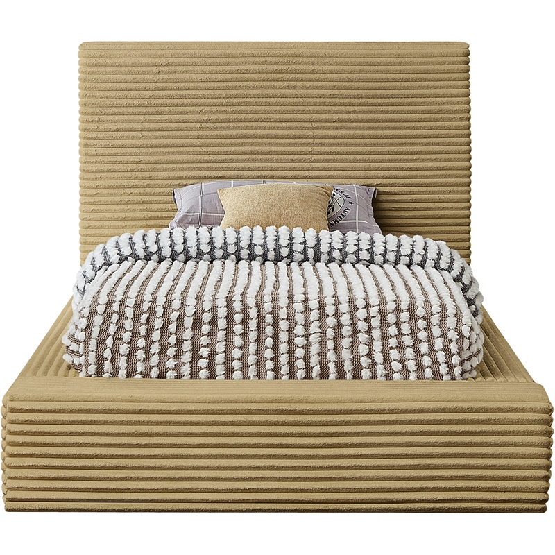 Meridian Furniture Dexter Camel Corduroy Twin Bed