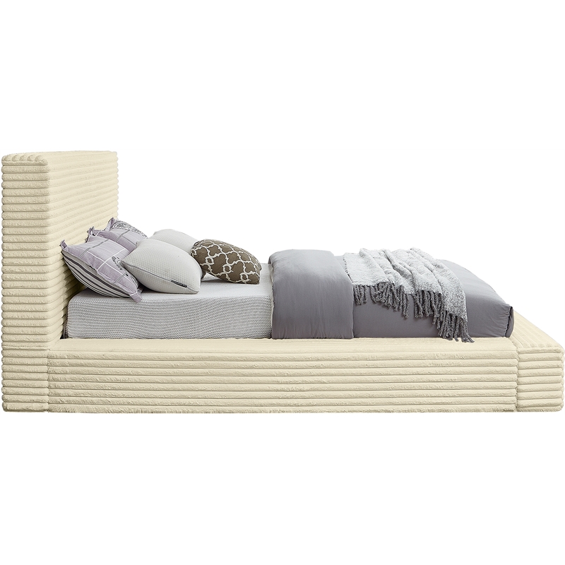 Meridian Furniture Dexter Cream Corduroy Full Bed