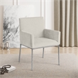 Meridian Furniture Reeves Cream Chenille Fabric Dining Chair (Set of 2)