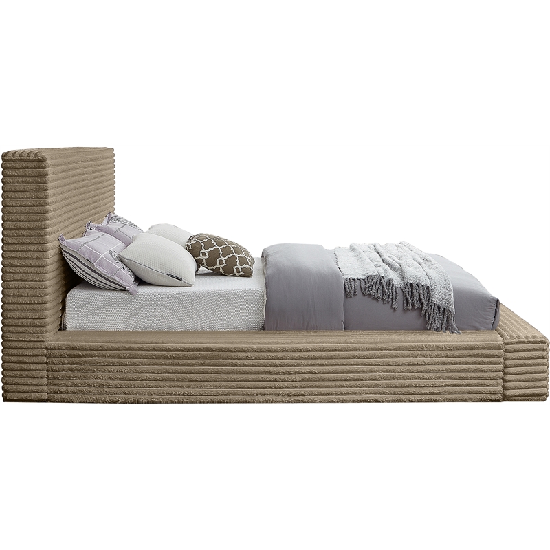 Meridian Furniture Dexter Taupe Corduroy King Bed