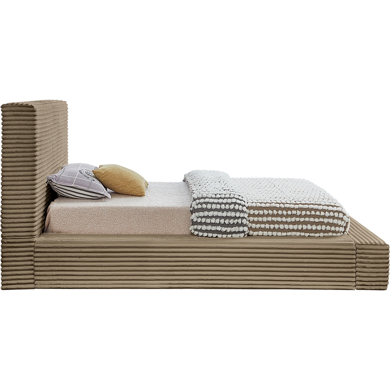 Meridian Furniture Dexter Taupe Corduroy Twin Bed