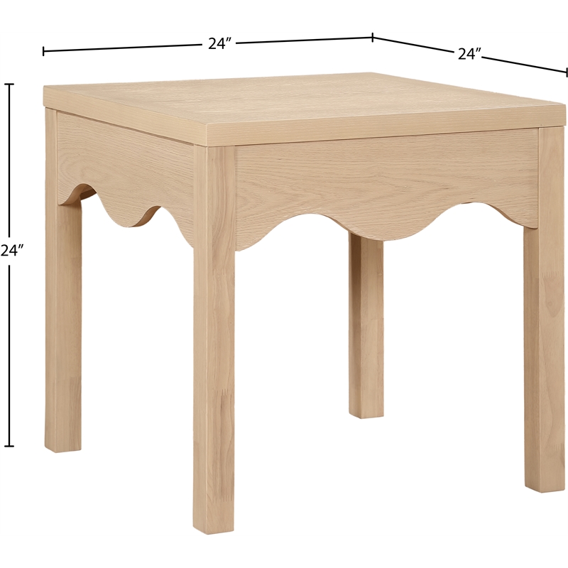 Meridian Furniture Fiora Natural Oak Veneer End Table