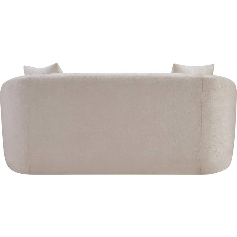 Meridian Furniture Penelope Beige Chenille Fabric Loveseat