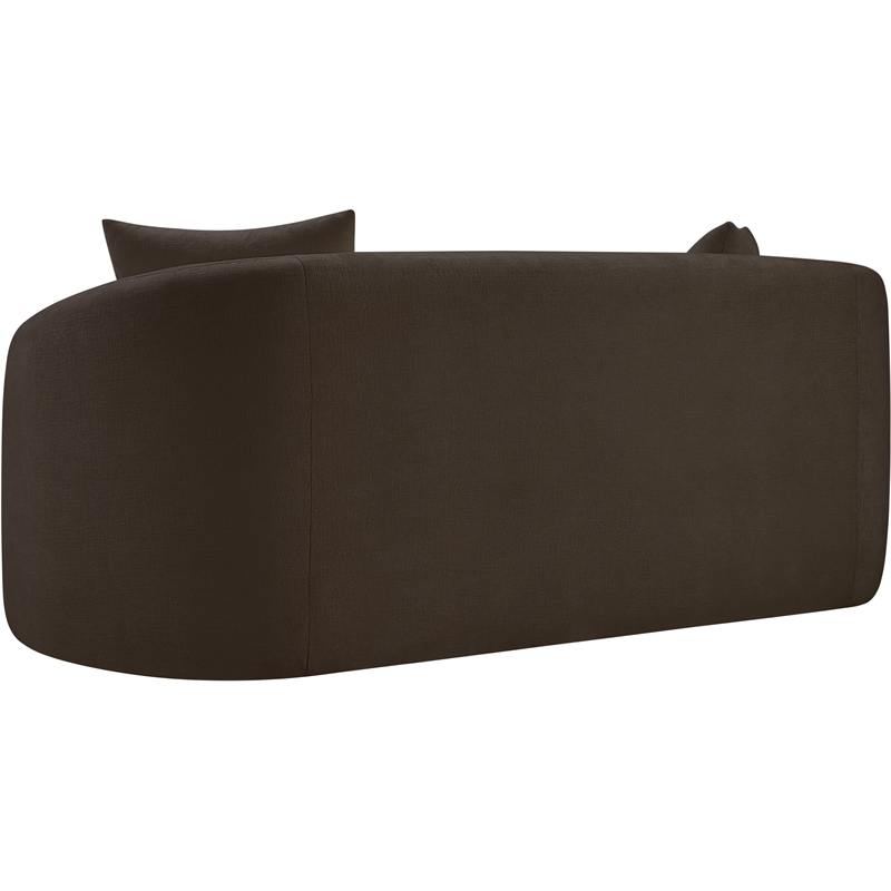 Meridian Furniture Penelope Brown Chenille Fabric Loveseat
