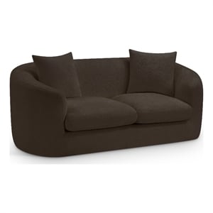 Meridian Furniture Penelope Brown Chenille Fabric Loveseat