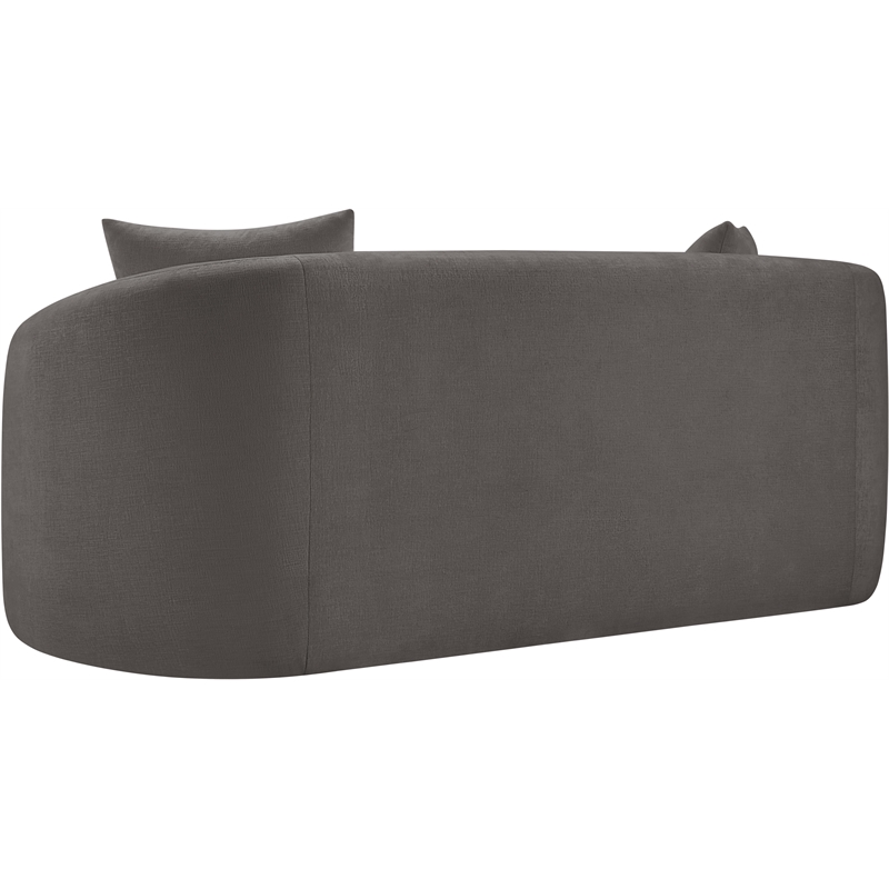 Meridian Furniture Penelope Grey Chenille Fabric Loveseat