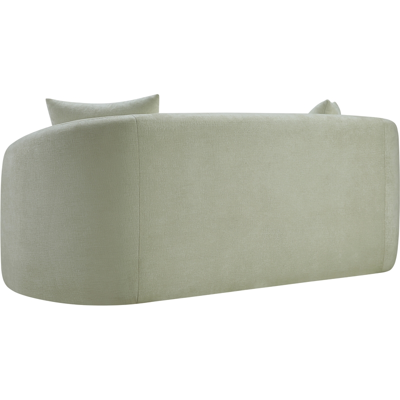Meridian Furniture Penelope Mint Chenille Fabric Loveseat