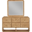 Meridian Furniture Parker Natural Wood Mirror