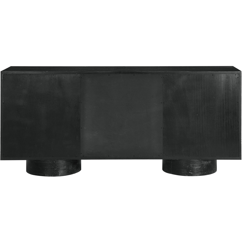 Meridian Furniture Bubble Black Wood And Oak Veneer Sideboard/Buffet