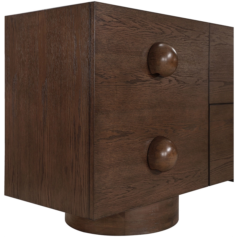 Meridian Furniture Bubble Brown Wood And Oak Veneer Sideboard/Buffet