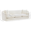 Meridian Furniture Penelope Cream Chenille Fabric Sofa