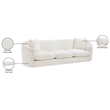 Meridian Furniture Penelope Cream Chenille Fabric Sofa