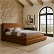 Meridian Furniture Drew Saddle Corduroy King Bed