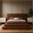Meridian Furniture Drew Saddle Corduroy Queen Bed