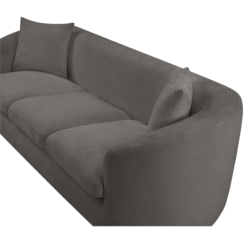 Meridian Furniture Penelope Grey Chenille Fabric Sofa