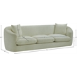 Meridian Furniture Penelope Mint Chenille Fabric Sofa