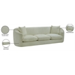 Meridian Furniture Penelope Mint Chenille Fabric Sofa