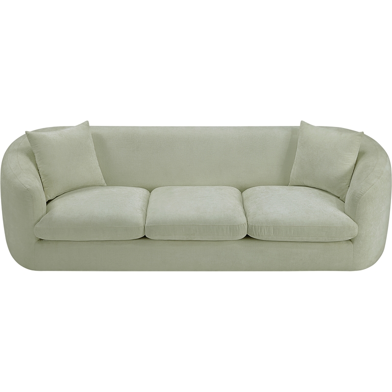 Meridian Furniture Penelope Mint Chenille Fabric Sofa