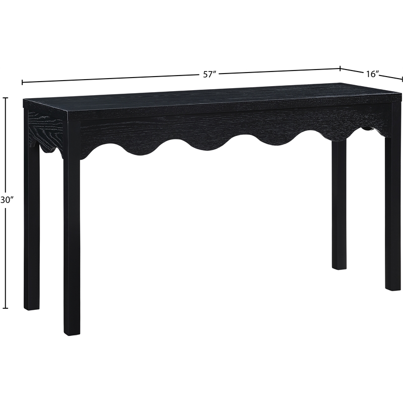Meridian Furniture Fiora Black Oak Veneer Console Table