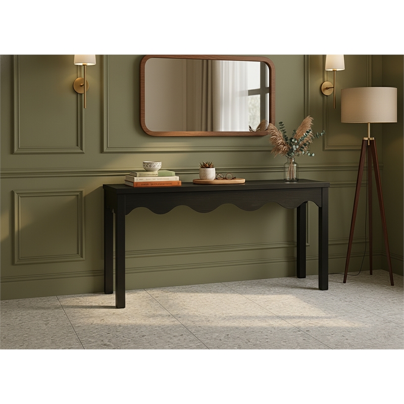 Meridian Furniture Fiora Black Oak Veneer Console Table