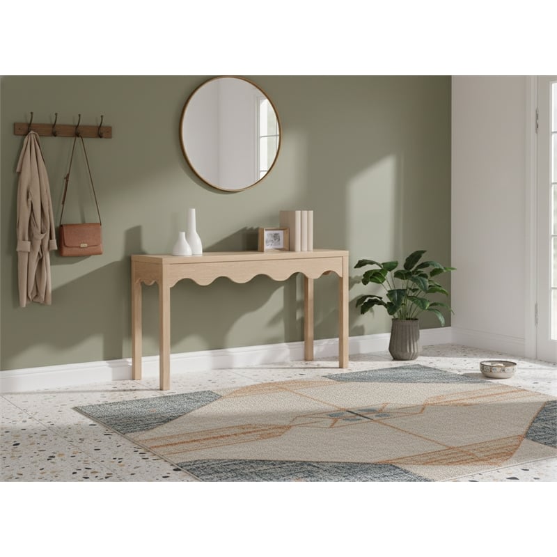 Meridian Furniture Fiora Natural Oak Veneer Console Table