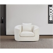 Meridian Furniture Penelope Cream Chenille Fabric Chair