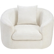 Meridian Furniture Penelope Cream Chenille Fabric Chair