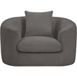 Meridian Furniture Penelope Grey Chenille Fabric Chair