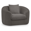 Meridian Furniture Penelope Grey Chenille Fabric Chair