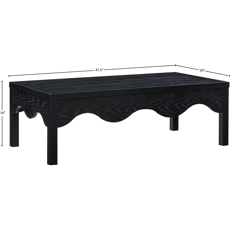 Meridian Furniture Fiora Black Oak Veneer Coffee Table