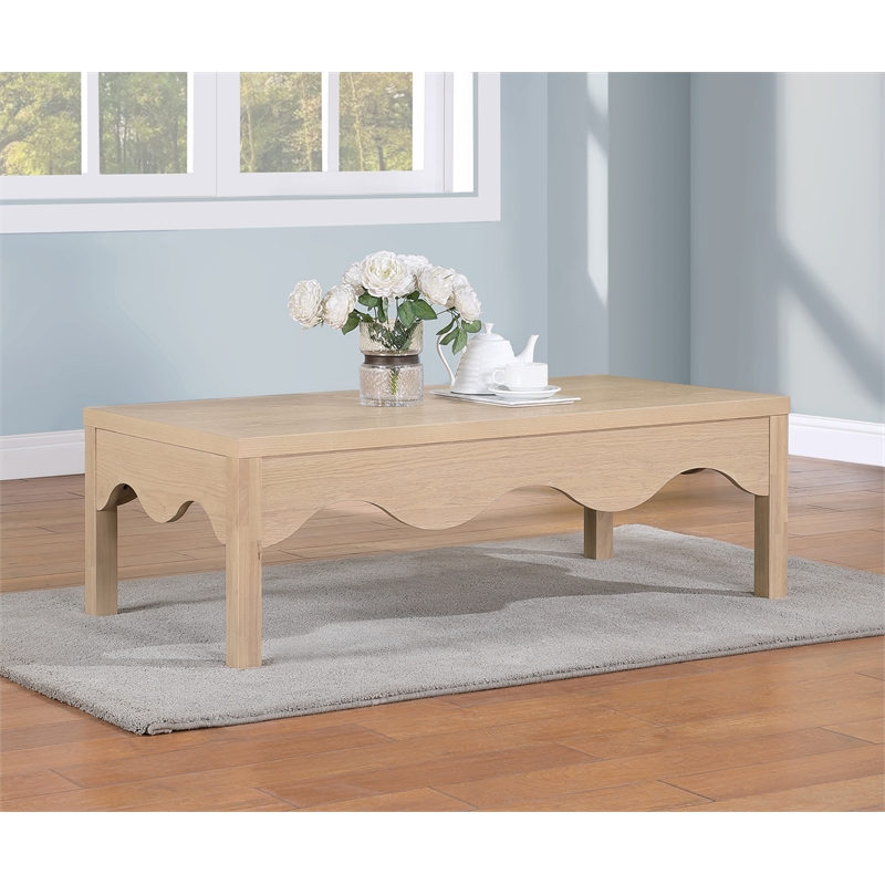 Meridian Furniture Fiora Natural Oak Veneer Coffee Table